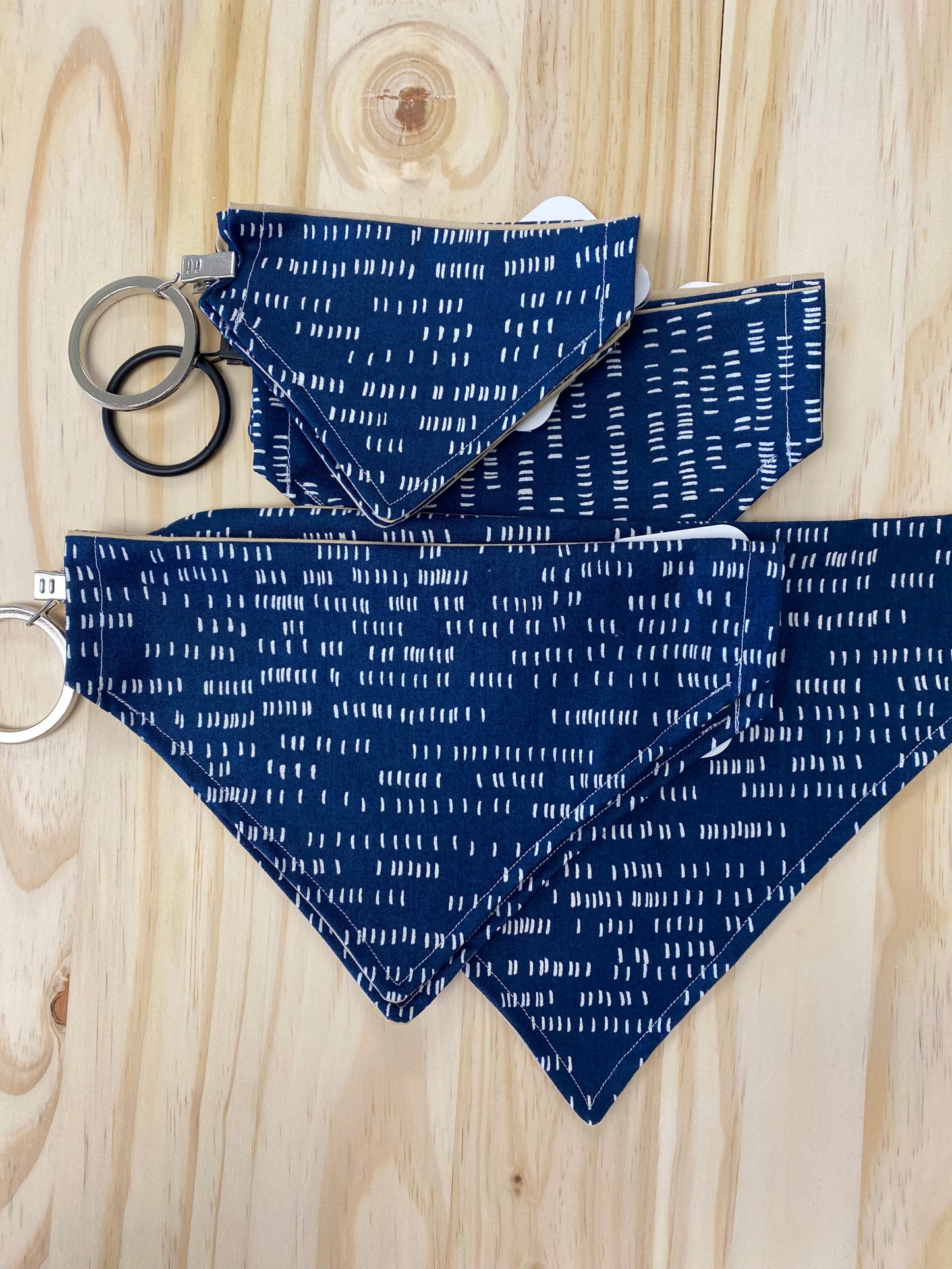 Navy and White Dog Bandana